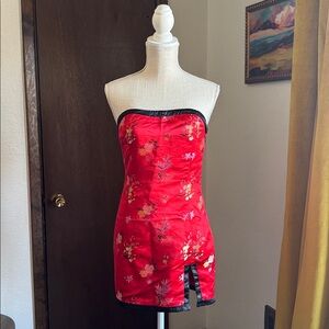 Red Mabel Asian Style Dress Small